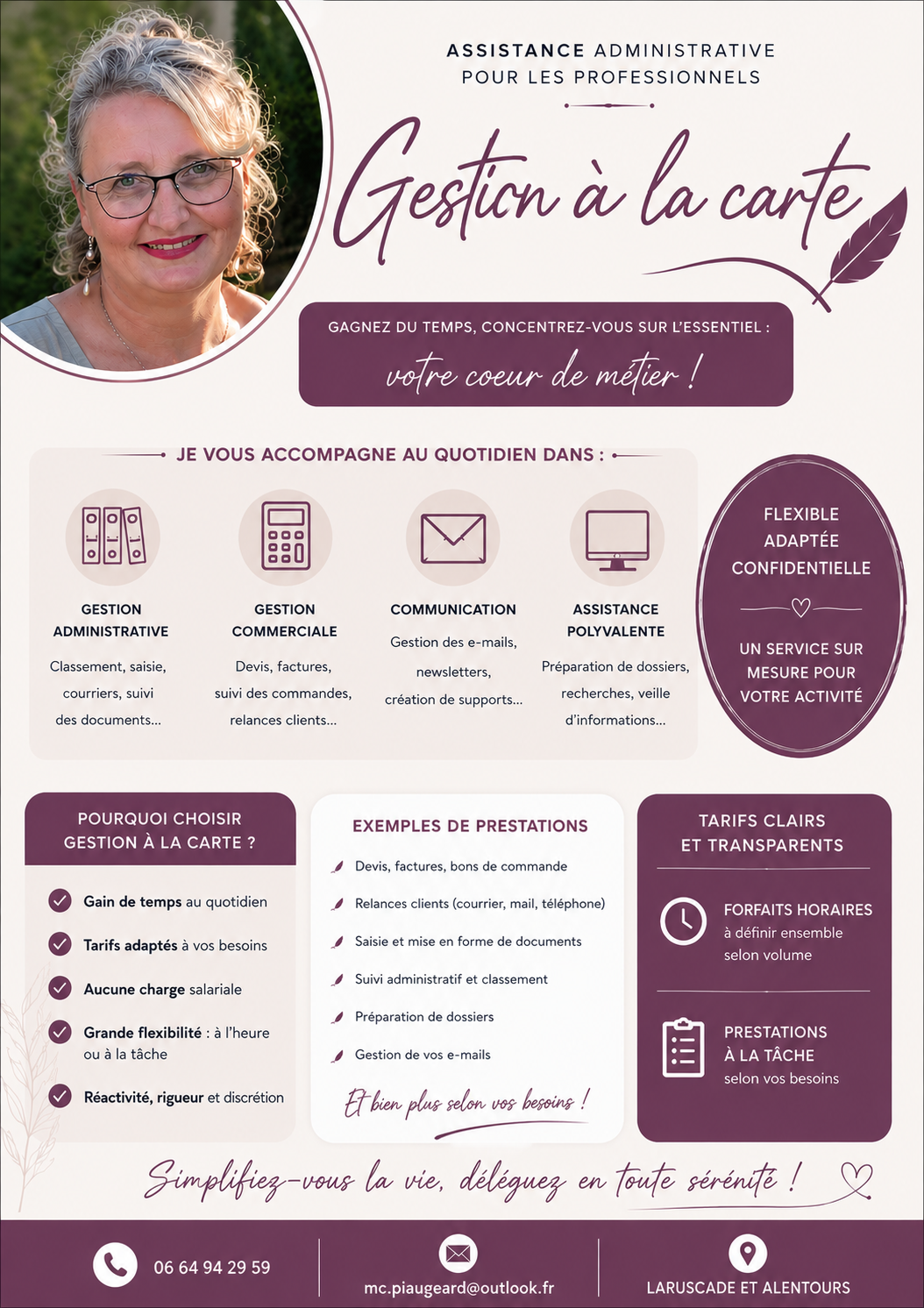 Marie Claire Piaugeard - Assistante administrative / Recouvrement 