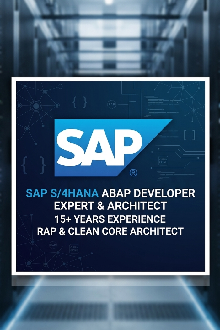 Anbu R - Senior SAP ABAP S4 HANA RAP Consultant / Architect