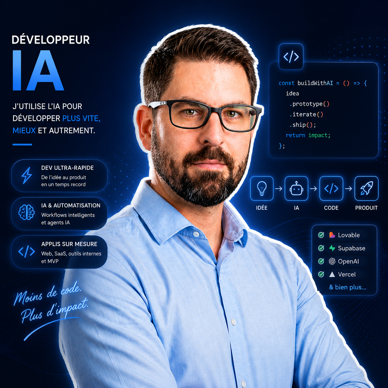 Arthur Decugniere - Développeur IA | Lovable · Claude · vibe code ⭐⭐⭐⭐